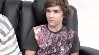Hunky stepdad barebacks twink stepson and his gay lover