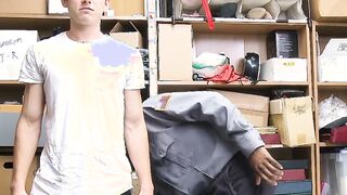 Twink suspect hammered bare in hard interracial threesome