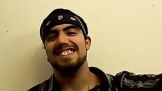 Badass straighty jacks off his cock while looking at the cam