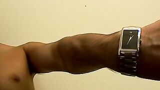 Badass straighty jacks off his cock while looking at the cam