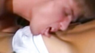 Horny jock wears his seductive underwear before hardcore sex