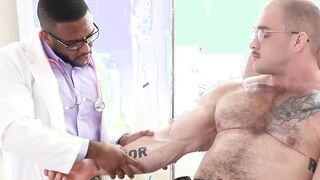 Horny doctor pleases his patient for himself