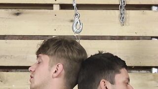 Skinny twinks roped and dominated before they masturbate