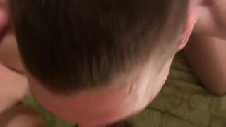 Dick devouring twink sucks for creamy facial POV style