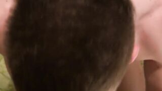 Dick devouring twink sucks for creamy facial POV style