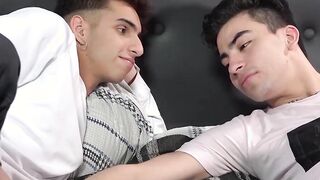 Cute Latino twink encourages his man to bare drill him deep