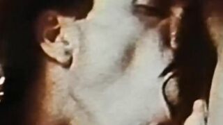 Vintage guys flexing after blowjobs before cumming hard