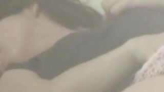 Voyeur video of young Japanese babe finger fucking herself