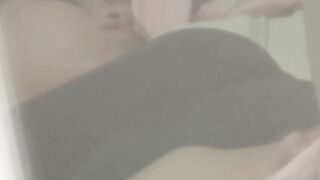 Voyeur video of young Japanese babe finger fucking herself