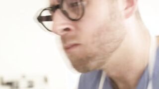 Trans cummer bareback anal fucks by her doctor