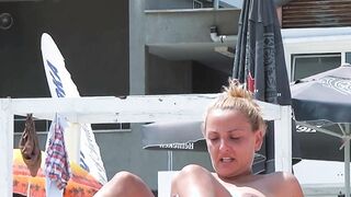 Adorable nudist chick friends enjoy