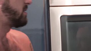 Daddy hunk stuffs his cock hungry stepson bareback