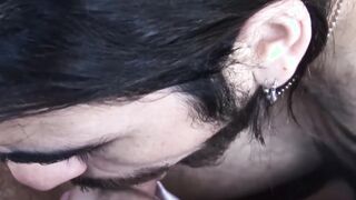 Bearded straight Latino with beard raw fucked for money