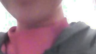 Adorable Japanese chick sits on the toilet and pees in a cup