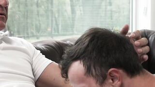 Lustful twink bareback breeded by horny stepdad to reconnect