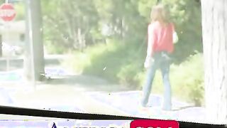 Carmen McCarthy fucks stranger while waiting for a tow