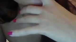 Hot Stepsister with puffy nipples fingers pussy