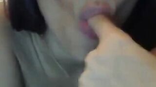 Hot Stepsister with puffy nipples fingers pussy
