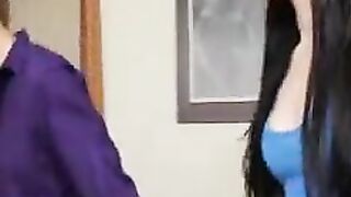 Jennifer White fucking inside the couch with her innie vagina