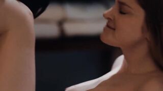 Gorgeous lesbian babes Alex Coal and Bunny Colby scissoring