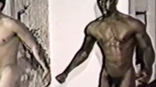 Hot muscular jocks tease and jerk off their rock hard cocks