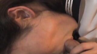 Sexy Japanese babe rides big cock after hot pussy fingering