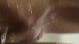 The seductive Laurene K soloshaves her wet hairy pussy