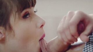 Hottie who suckers balls gets her pussy blasted by cock and cum