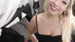 Deviant babe in hot lingerie fucks hard POV style