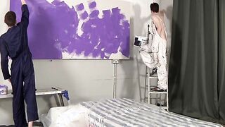 Young gays have break from working with anal session