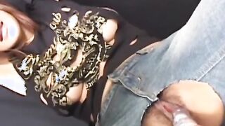 Bondage Japanese babe hairy pussy drilled hard with vibrator