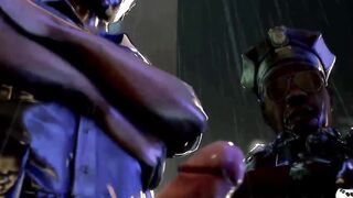 3D Hottie & Police Officers XX Threesome