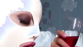 By Latex Domatrix Anna Mills juicy pussy gets whipped and drilled