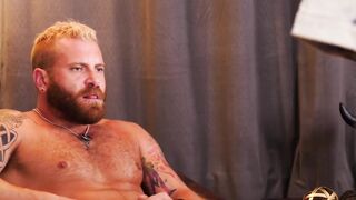 Before bareback fucking jocks suck tattooed hunks with big dicks
