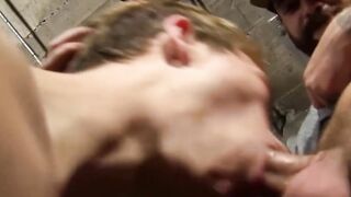 Bearded alt stud feeds his blond lover with cock and cum