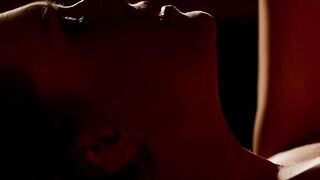 Lustful couple practices slow making out before sensual sex