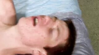 Two twinks Dakota and Dennise fuck sans protection for live show