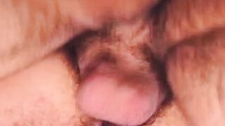 Bearded Latino masturbates while he is bare penetrated doggy