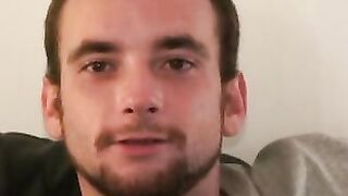 Cute young drifter jerking off to cum and get payed