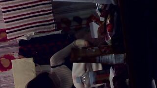 Adorable Japanese pissing on the floor and then cleaning up