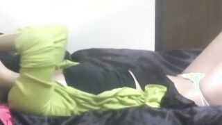 Pretty Japanese babe secretly recorded masturbating