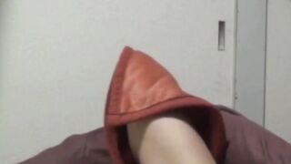 Busty Japanese lady twitches as she cums while secretly taped