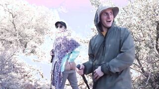 Sucking dick on hiking then fucking at home