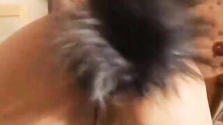 Petite Babe dildoing her tight ass on webcam