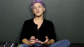 Cute twink whines for us and plays with his big fat dong