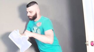 Gay janitor interracial barebacked after sucking BBC