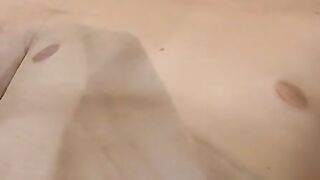 Chainsmoker twink makes a mess by spilling his cum
