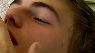 Chainsmoker twink makes a mess by spilling his cum