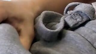 Chainsmoker twink makes a mess by spilling his cum
