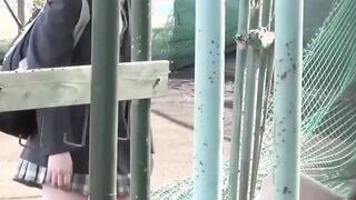 Japanese schoolgirls pissing and having fun in public
